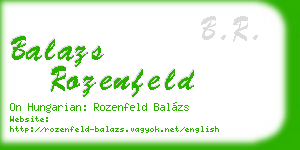 balazs rozenfeld business card